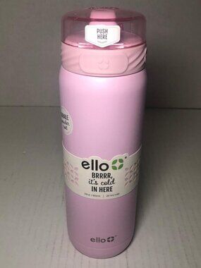 ELLO Vacuum Insulated Stainless Steel Water Bottle 22 oz -  Cashmere Pink NEW